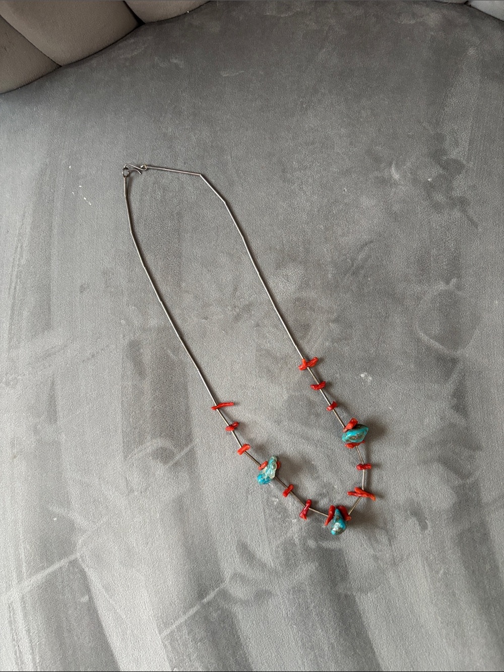 Handmade Turquoise & Red Bead Necklace - Women Jewelry